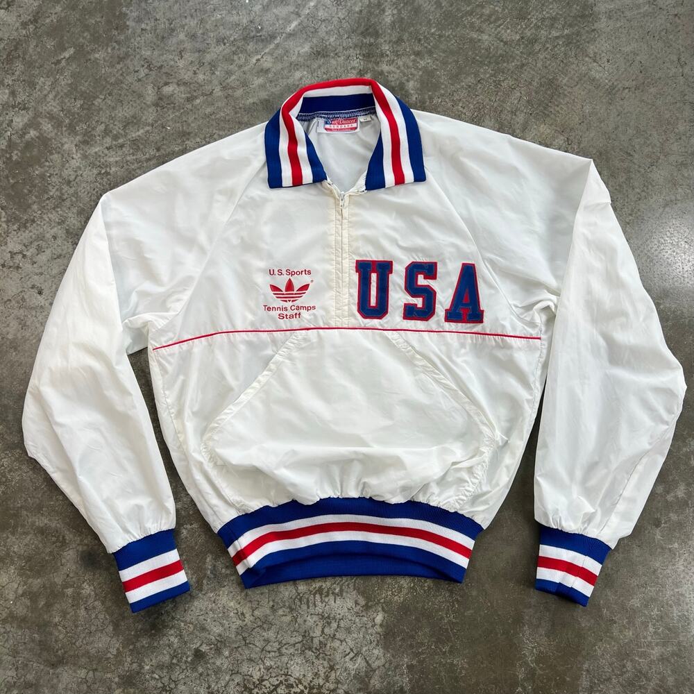 Vintage USA Tennis Camps Staff Windbreaker Sundara San Francisco M 80s 90s